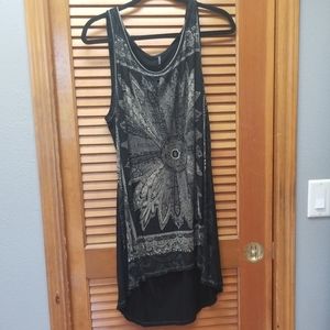 Black High Low Tunic Tank